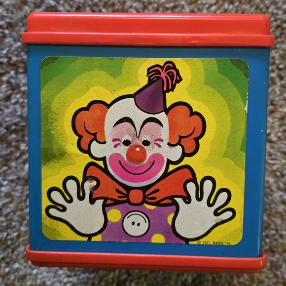 Mattel Vintage Retro Jack In The Box Clown Toy - Picture 3 of 9